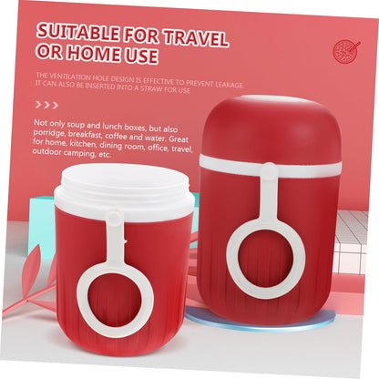 Portable Breakfast Cup Lid Insulated Soup and Cereal Cup for Students Microwave Safe Mini Milk Container for-the-Go Use
