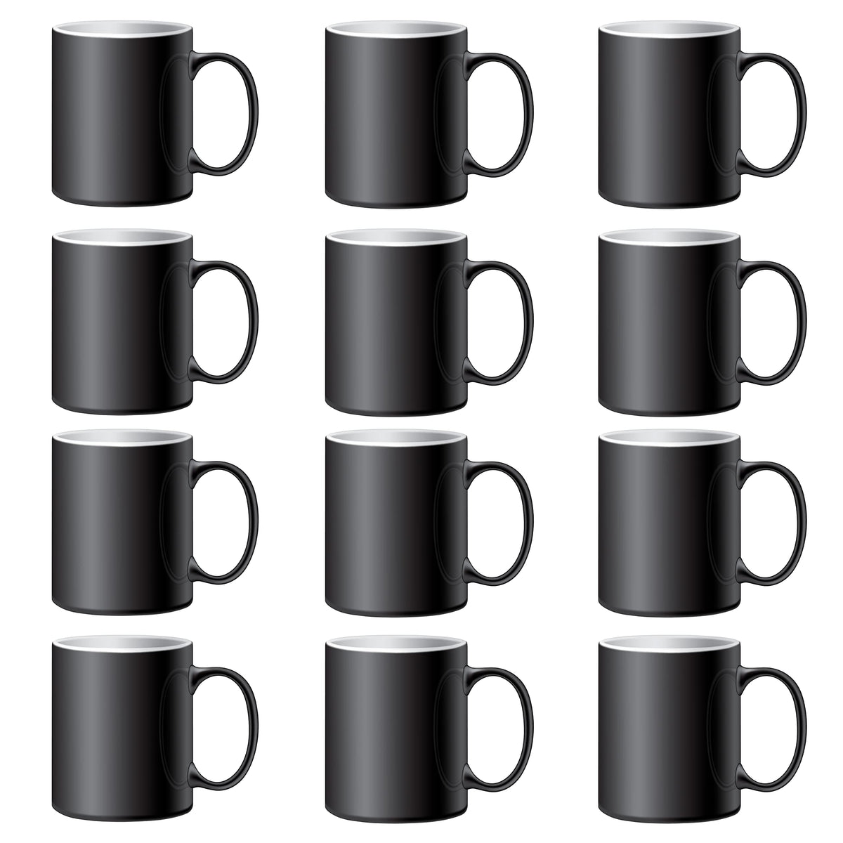 TANGLONG 11oz White Ceramic Sublimation Cups,12PCS Mugs Blank for DIY gifts | Tazas Para Sublimar,Ceramic Cup,Sublimation Mugs Blank, Bulk Mugs for Coffee, Tea, Latte, Soup, Milk, Cocoa, homemade gifts