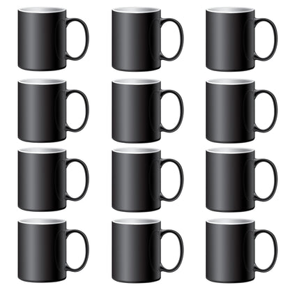 TANGLONG 11oz White Ceramic Sublimation Cups,12PCS Mugs Blank for DIY gifts | Tazas Para Sublimar,Ceramic Cup,Sublimation Mugs Blank, Bulk Mugs for Coffee, Tea, Latte, Soup, Milk, Cocoa, homemade gifts