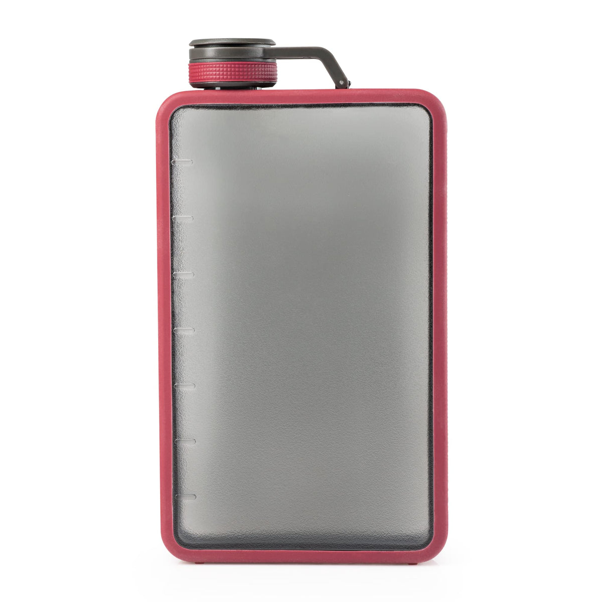 GSI Outdoors Boulder Flask, Shatter-Resistant, Leakproof Hip Flask with Clear Body & Silicone Grip, BPA-Free Bottle for Hiking, Camping & Travel
