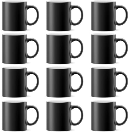 TANGLONG 11oz White Ceramic Sublimation Cups,12PCS Mugs Blank for DIY gifts | Tazas Para Sublimar,Ceramic Cup,Sublimation Mugs Blank, Bulk Mugs for Coffee, Tea, Latte, Soup, Milk, Cocoa, homemade gifts