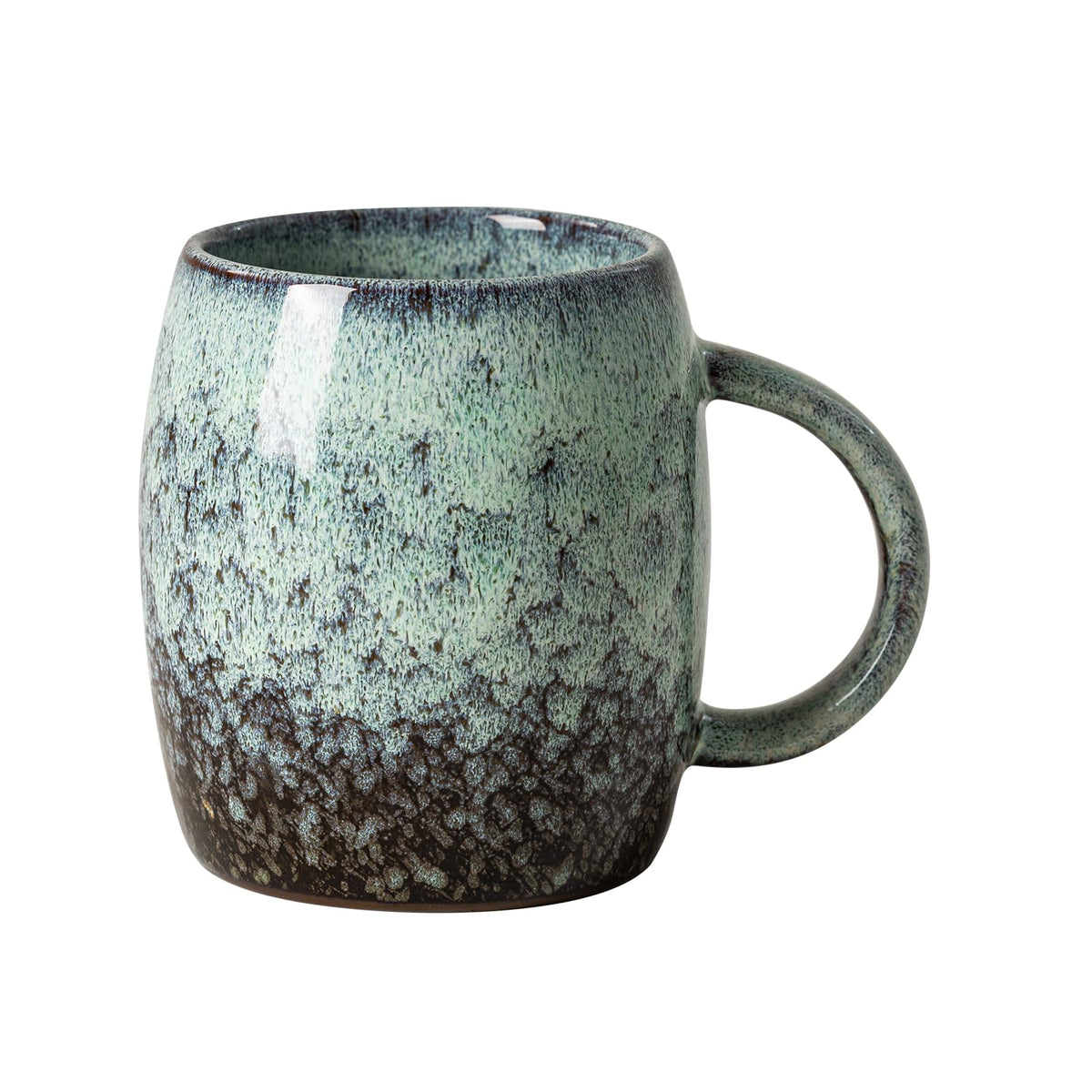 Midnight Blue Ceramic Coffee Mug 15oz - Handcrafted Artisan Mug with Large Handle for Comfort, Unique Birthday Gift for Him/Her, Office Desk Essential, Safe for Dishwasher
