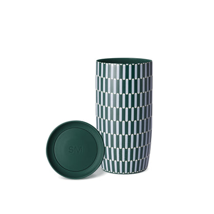 Simple Modern Insulated Travel Coffee Mug 360° Lid | 16oz | Green | Voyager Ceramic-Lined Insulated Stainless Steel Coffee Tumbler Iced Coffee Cup, Mug with Lid | Fits Cupholder, Sea Glass Sage