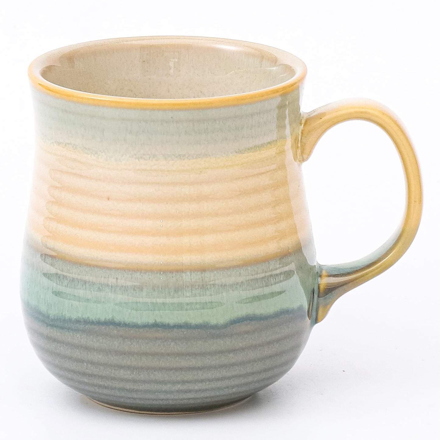 21 oz Large Ceramic Coffee Mugs, Handmade Tea Cups with Handle | Pottery Mug Handmade for Office and Home, for Men and Women, Dishwasher and Microwave Safe, Great Gift, Orange