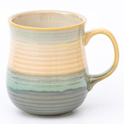 21 oz Large Ceramic Coffee Mugs, Handmade Tea Cups with Handle | Pottery Mug Handmade for Office and Home, for Men and Women, Dishwasher and Microwave Safe, Great Gift, Orange