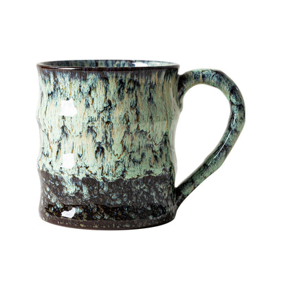 Midnight Blue Ceramic Coffee Mug 15oz - Handcrafted Artisan Mug with Large Handle for Comfort, Unique Birthday Gift for Him/Her, Office Desk Essential, Safe for Dishwasher
