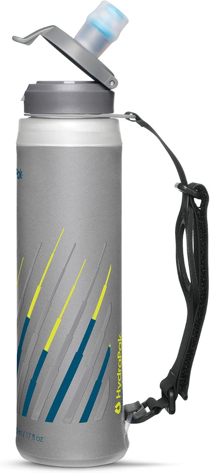 HydraPak SkyFlask Speed - Collapsible Handheld Running Water Bottle (350ml, 500ml, 500ml Insulated) - Adjustable Strap, Lightweight, Spill-Proof Cap
