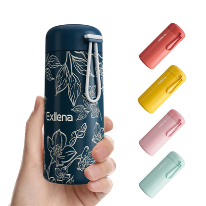 Exllena Mini Water Bottle 5oz, This is A EXTRA MINI Flask! Small Insulated Water Bottle for Hot&Cold Drinks, Water Bottle Purse with Carry Handle - 100% Leakproof Perfect for Travel...(Mint)