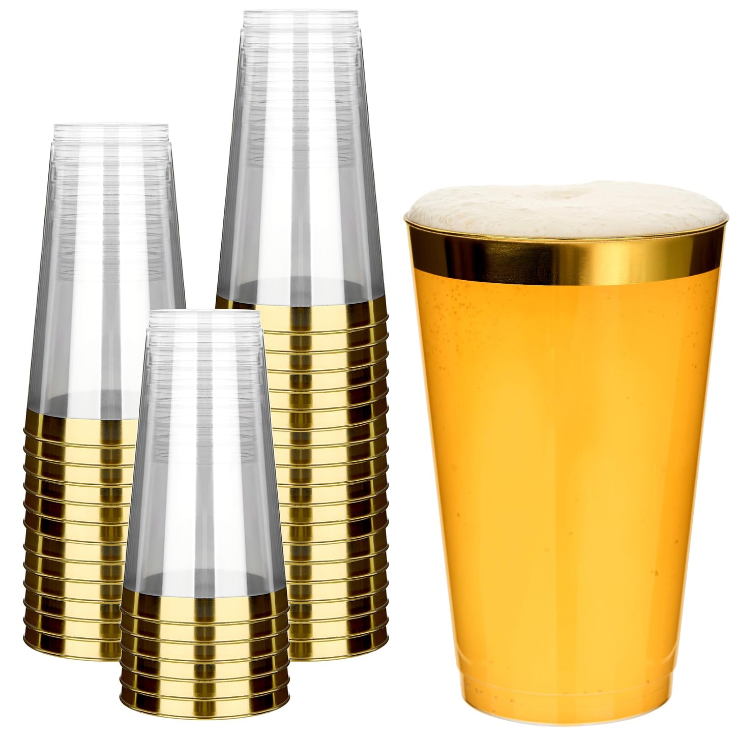 RACETOP 200 Pack 9 oz Clear Plastic Cups for Party | Disposable Clear Cup, Disposable Cups, Wine Glasses Cups, Plastic Cocktail Glasses