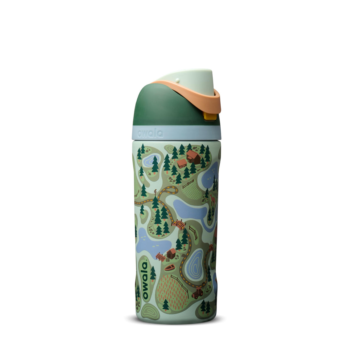 Owala FreeSip Stainless Steel Water Bottle 32 oz Dreamy Field