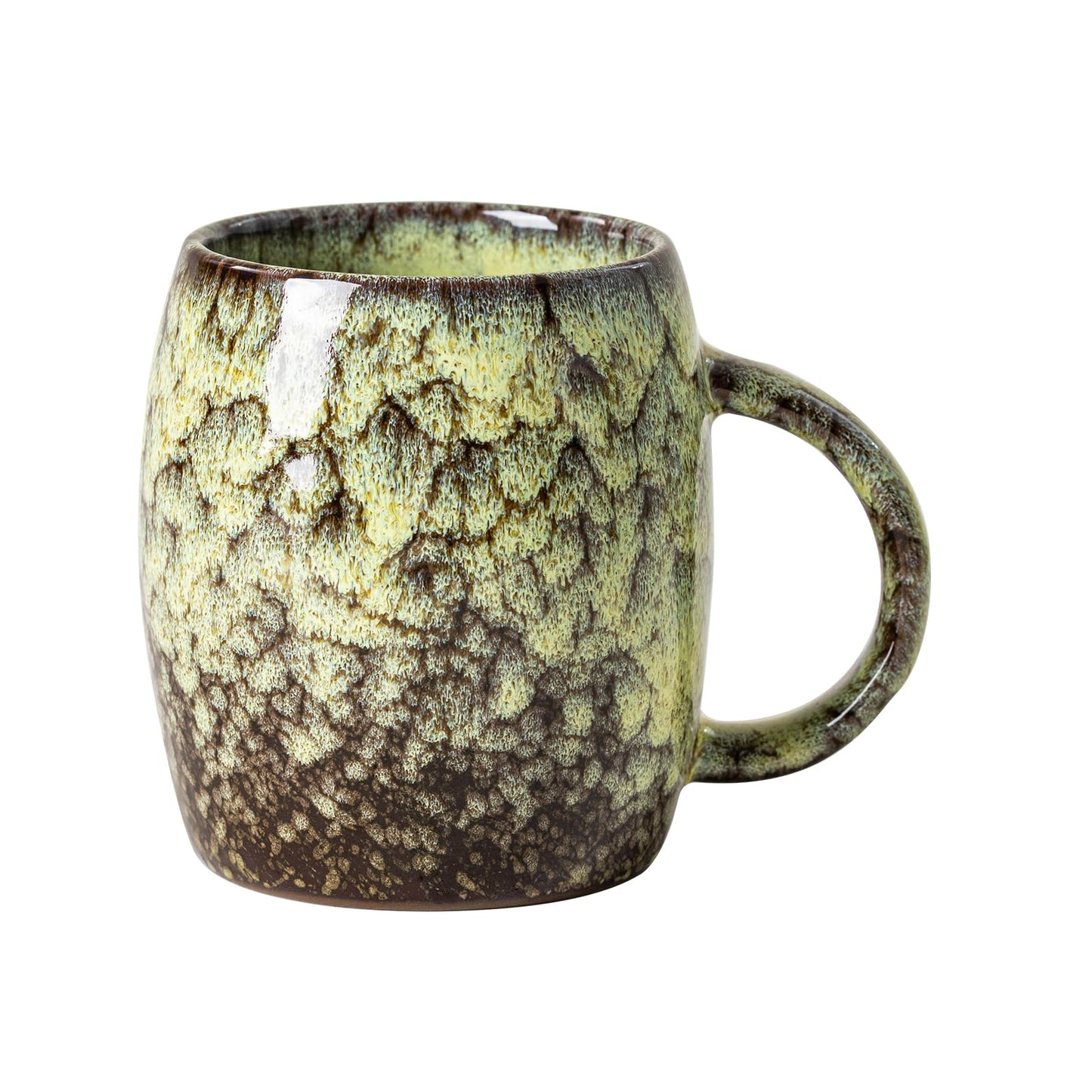 Midnight Blue Ceramic Coffee Mug 15oz - Handcrafted Artisan Mug with Large Handle for Comfort, Unique Birthday Gift for Him/Her, Office Desk Essential, Safe for Dishwasher