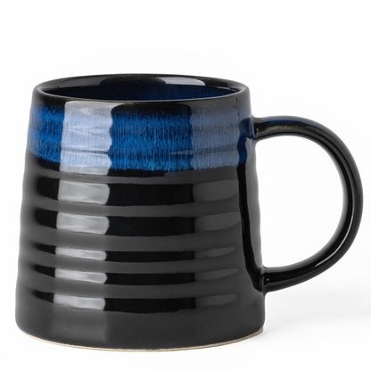 15.5oz Large Heavyweight Ceramic Mug, Reactive (Light Green) | 15.5oz Medium-Large, Heavy Weighted Stoneware, Reactive Transmutation Glaze, Microwave & Dishwasher Safe, Gift Box
