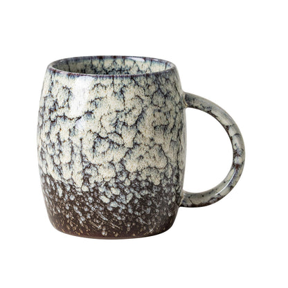 Midnight Blue Ceramic Coffee Mug 15oz - Handcrafted Artisan Mug with Large Handle for Comfort, Unique Birthday Gift for Him/Her, Office Desk Essential, Safe for Dishwasher