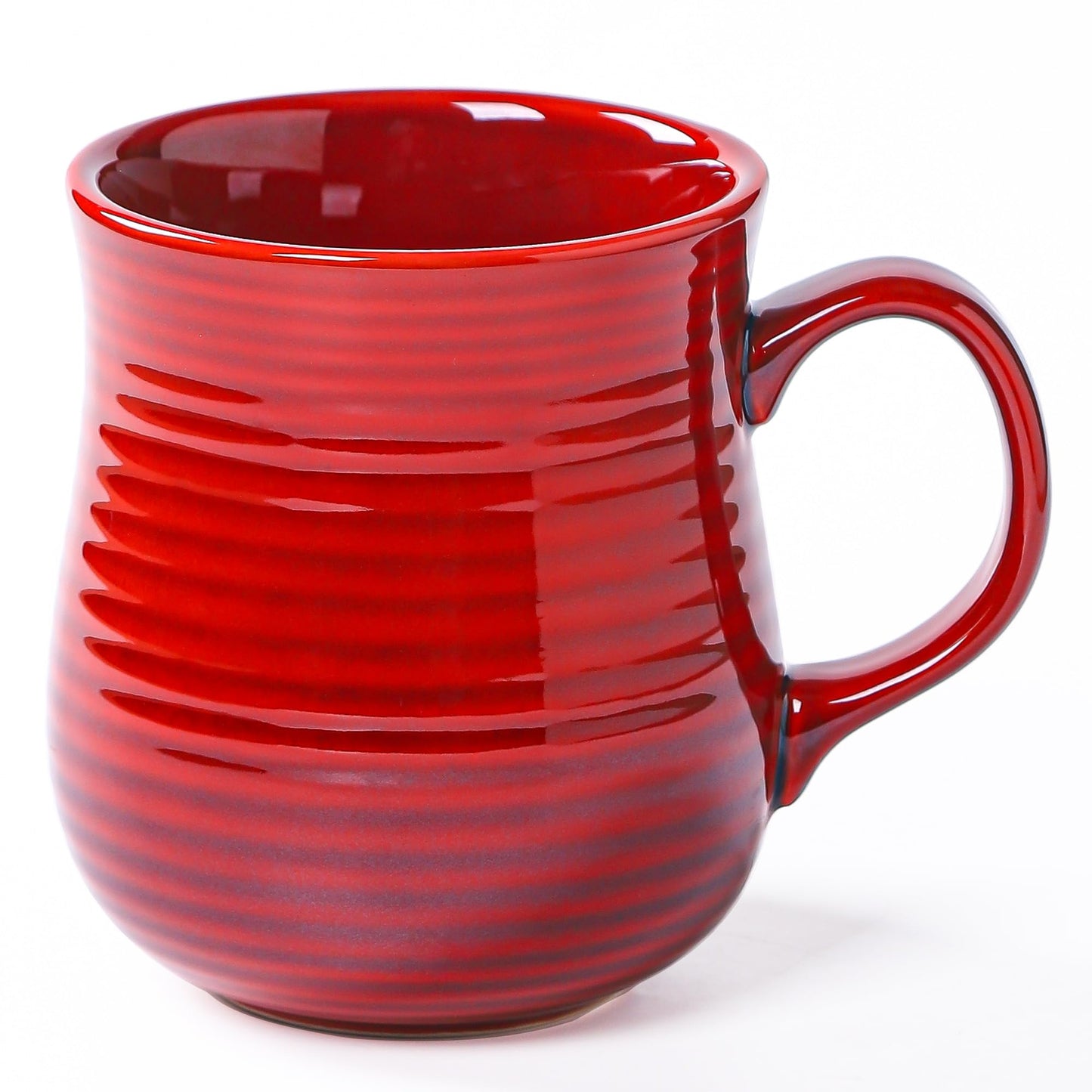 21 oz Large Ceramic Coffee Mugs, Handmade Tea Cups with Handle | Pottery Mug Handmade for Office and Home, for Men and Women, Dishwasher and Microwave Safe, Great Gift, Orange
