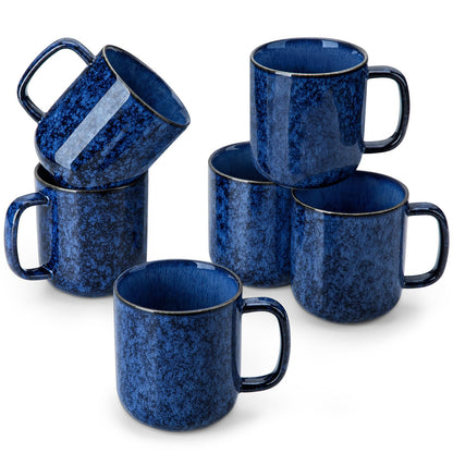 vancasso Porcelain Coffee Mugs Set, 12 oz Ceramic Coffee Cups for Latte Hot Tea Cappuccino Cocoa Milk Cups Set of 6, Dishwasher & Microwave Safe, White
