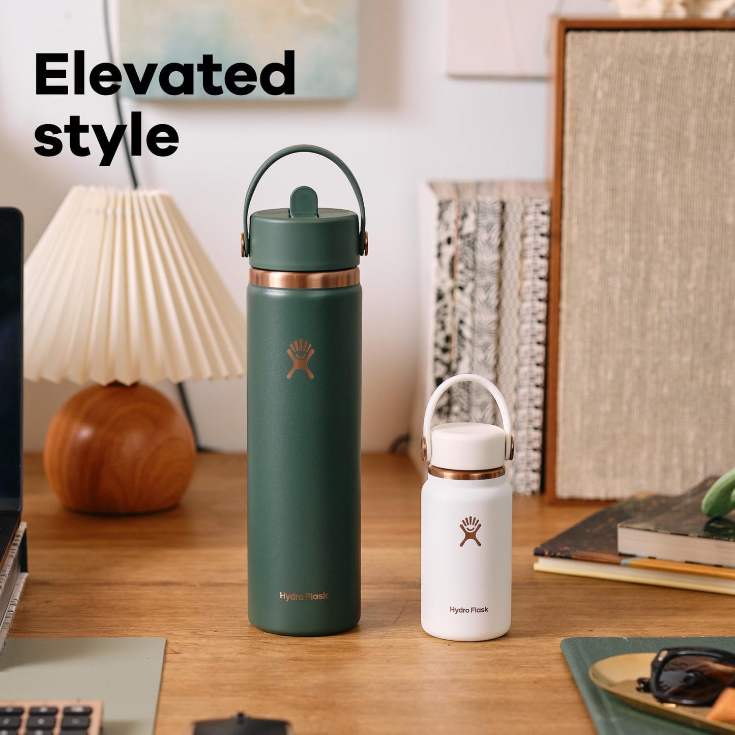 Hydro Flask Micro Bottle - Insulated Mini Leak Proof Flask for Purse or Pocket in 6.7 Oz Forest Green Arc