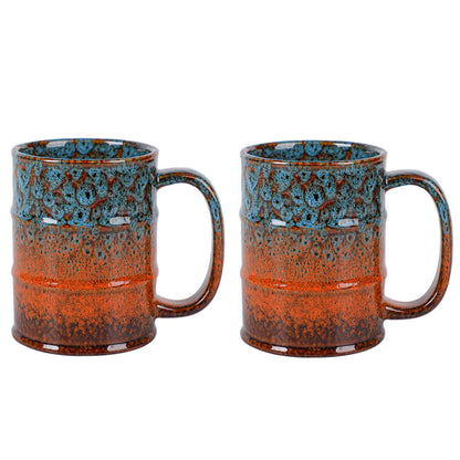 Coffee Mug,20 Oz Coffee Cups Ceramic Tea Cup Large Coffee Mug for Office and Home - Dishwasher and Microwave Safe Novelty Coffee Mug(1,Green and Blue)