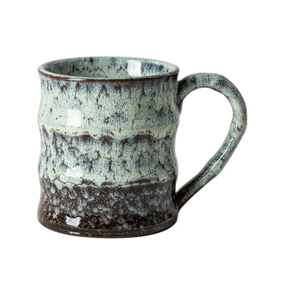 Midnight Blue Ceramic Coffee Mug 15oz - Handcrafted Artisan Mug with Large Handle for Comfort, Unique Birthday Gift for Him/Her, Office Desk Essential, Safe for Dishwasher