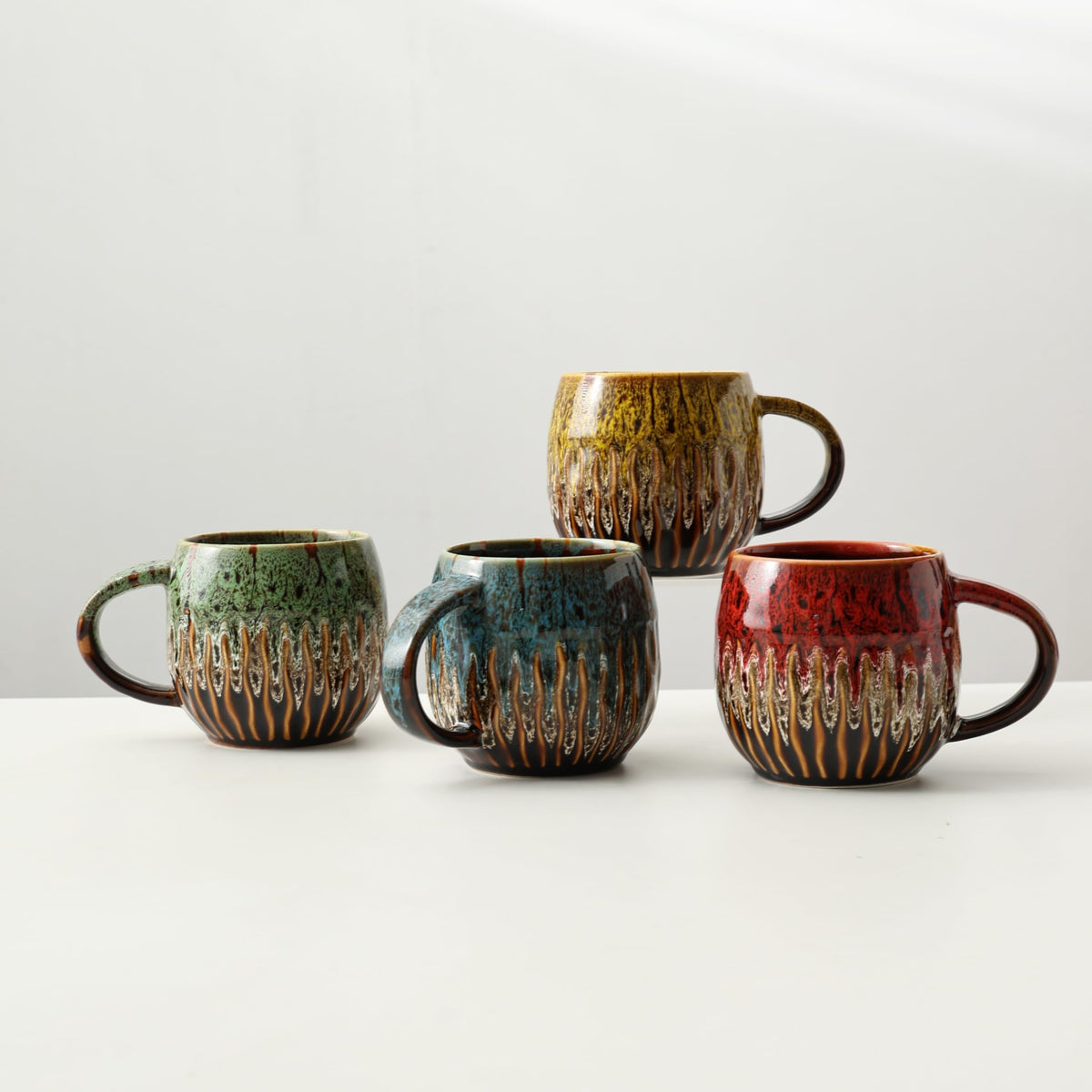 Large Ceramic Coffee Mug - 20oz Big Tea Cup, Green | Large Tea Mug, Microwave Safe, Dishwasher Safe