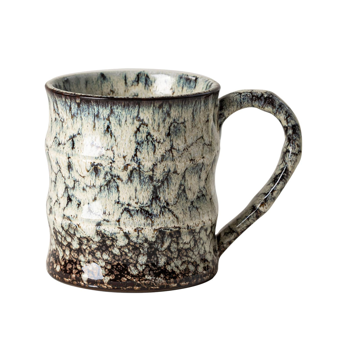 Midnight Blue Ceramic Coffee Mug 15oz - Handcrafted Artisan Mug with Large Handle for Comfort, Unique Birthday Gift for Him/Her, Office Desk Essential, Safe for Dishwasher