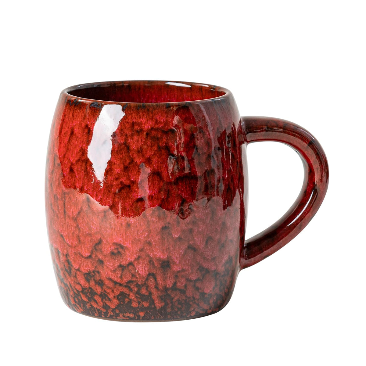 Midnight Blue Ceramic Coffee Mug 15oz - Handcrafted Artisan Mug with Large Handle for Comfort, Unique Birthday Gift for Him/Her, Office Desk Essential, Safe for Dishwasher