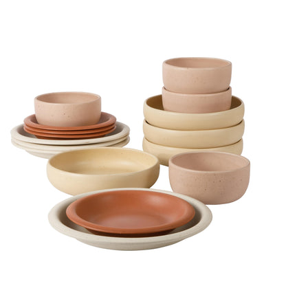 Two Time Oprah's Favorite Things Winner - Corsica Clay 4-Piece Mug Set – Burnt Apricot Terracotta Stoneware Coffee & Tea Cups, Durable Ceramic Drinkware