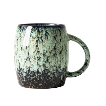 Midnight Blue Ceramic Coffee Mug 15oz - Handcrafted Artisan Mug with Large Handle for Comfort, Unique Birthday Gift for Him/Her, Office Desk Essential, Safe for Dishwasher