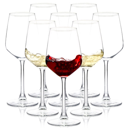 Wine Glasses Set of 12, 12oz Clear Red/White Wine Cup, Long Stem Wine Glasses for Party, Wedding and Home