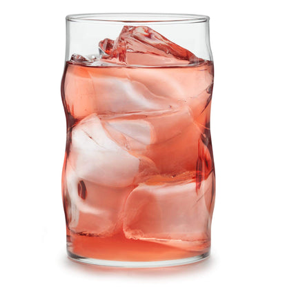 Heavy Base Drinking Glasses Set of 8, Weighted Clear Water Cups | 15.5 oz Capacity for Water, Juice, Soda, Cocktails, and More with Weighted Base and Dishwasher-Safe Cleanup