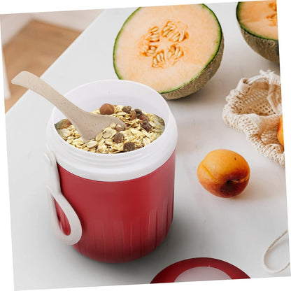 Portable Breakfast Cup Lid Insulated Soup and Cereal Cup for Students Microwave Safe Mini Milk Container for-the-Go Use