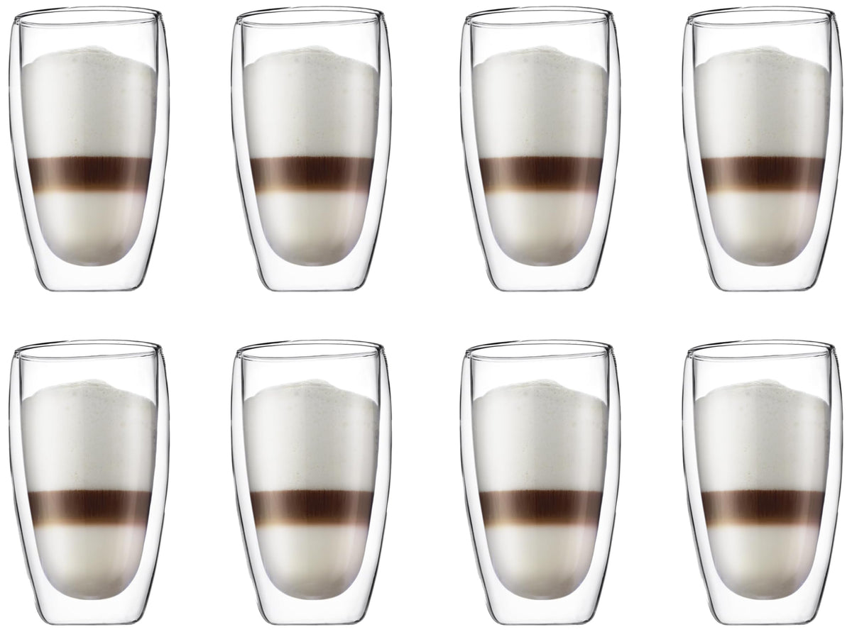 Bodum 15oz Pavina Double Wall High-Heat Borosilicate Glass, Set of 2, Clear
