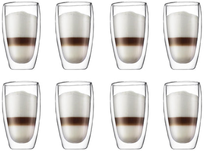 Bodum 15oz Pavina Double Wall High-Heat Borosilicate Glass, Set of 2, Clear