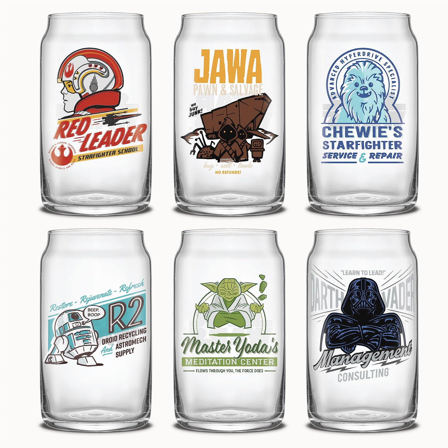 JoyJolt Drinking Glass Cups Set of 6-16oz Beer Can Glasses. Clear Soda Can Shaped Glass Cups, Cute Iced Coffee Cup Tumblers, Cold Drink Glassware, Unique Water, Tea, Cocktail Glass Set