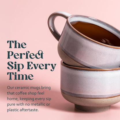 NOVA CERAMICS Ceramic Coffee Mug - Ceramic Cup with Handle - 16 oz Coffee Mugs, Cute Mug - Large Mug - Microwave & Dishwasher Safe - Gifts For Women Men Him Her - 16oz - Horizon