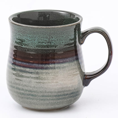 21 oz Large Ceramic Coffee Mugs, Handmade Tea Cups with Handle | Pottery Mug Handmade for Office and Home, for Men and Women, Dishwasher and Microwave Safe, Great Gift, Orange