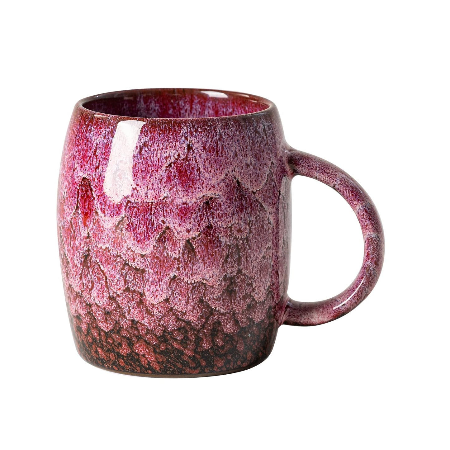 Midnight Blue Ceramic Coffee Mug 15oz - Handcrafted Artisan Mug with Large Handle for Comfort, Unique Birthday Gift for Him/Her, Office Desk Essential, Safe for Dishwasher