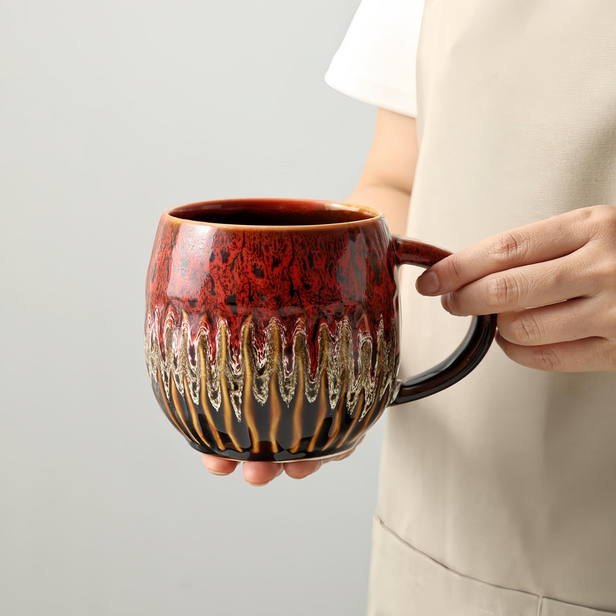 Large Ceramic Coffee Mug - 20oz Big Tea Cup, Blue | Large Tea Mug, Microwave Safe, Dishwasher Safe