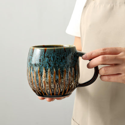 Large Ceramic Coffee Mug - 20oz Big Tea Cup, Green | Large Tea Mug, Microwave Safe, Dishwasher Safe