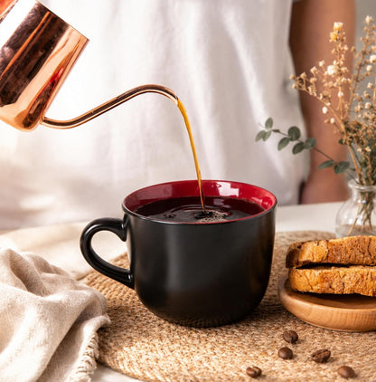 AmorArc 24 oz Soup Mugs with Handles, Jumbo Ceramic Bowls Mugs Set with handles for Coffee Cereal Cappuccino Snacks, Microwave&Dishwasher safe Soup Cups for Meal-Multicolor