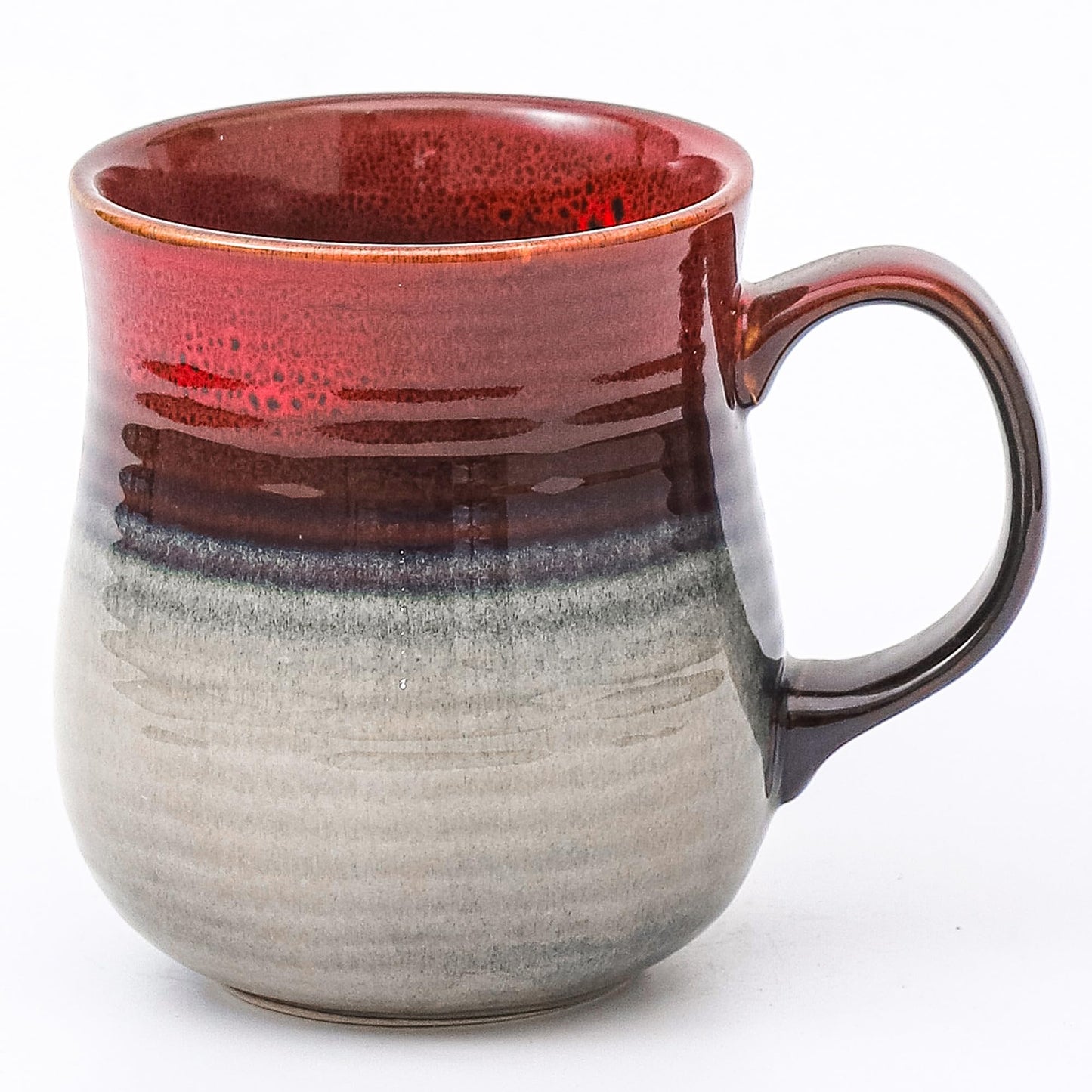 21 oz Large Ceramic Coffee Mugs, Handmade Tea Cups with Handle | Pottery Mug Handmade for Office and Home, for Men and Women, Dishwasher and Microwave Safe, Great Gift, Orange