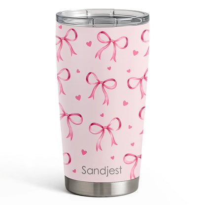 SANDJEST 20oz Stylish Botanical Daisies Insulated Stainless Steel Coffee Flask - Portable, Leakproof, Double-Wall Keeps Coffee Cozy Longer, Cup Holder Friendly, Reusable, Gym-to-Office Use, Iced or Hot Ready, Gift for Her