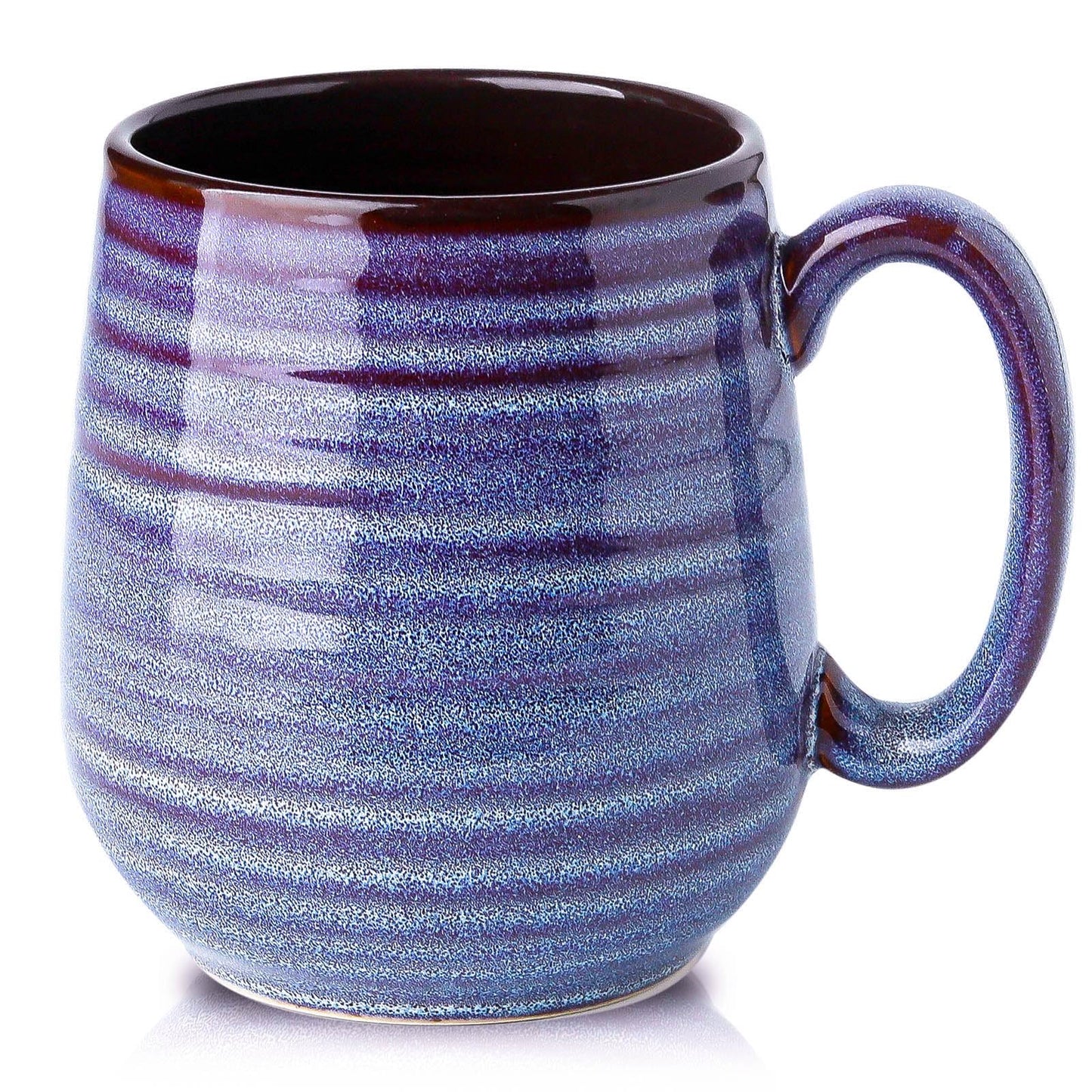 HASENSE Coffee Mug, 20 oz Ceramic Coffee Cup for Men and Women, Large Coffee Mug for Latte Coffee Tea Soup for Office and Home, Dishwasher and Microwave Safe, 1 PCS (Blue)