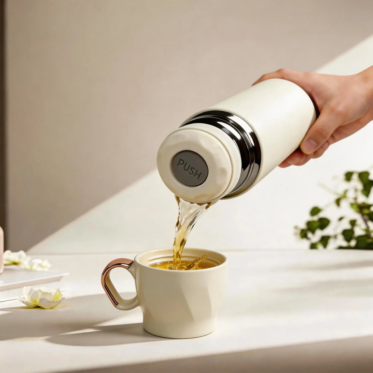17 oz/500ml Stainless Steel Thermal Bottle for Hot and Cold Drinks Travel Coffee Mug with Cup Water Flask Vacuum Insulated Tumbler