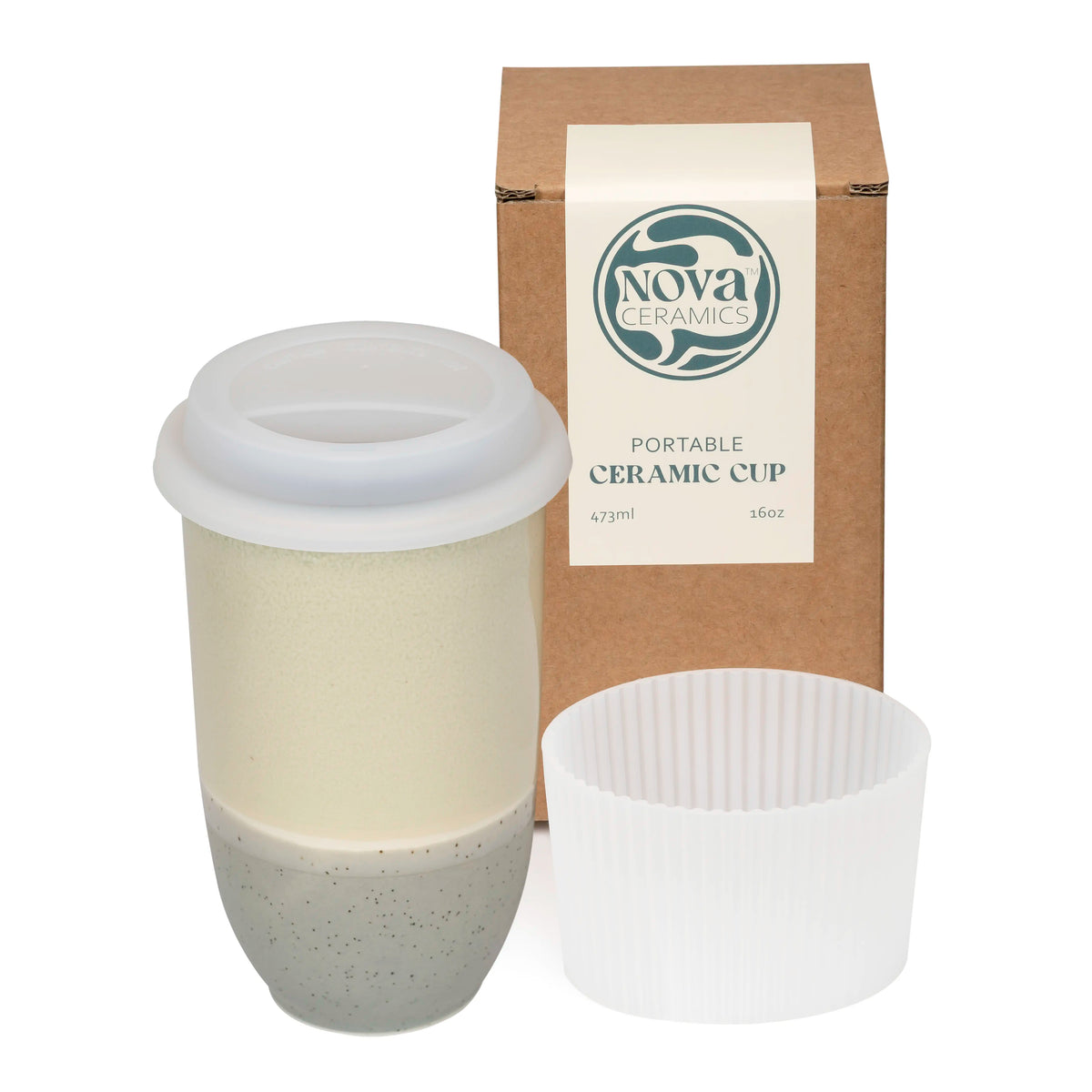 Nova Ceramics Travel Mugs - 12oz & 16oz - 26 Nature-Inspired Handmade Designs - Microwave & Dishwasher Safe, Perfect for On-the-Go Coffee Lovers