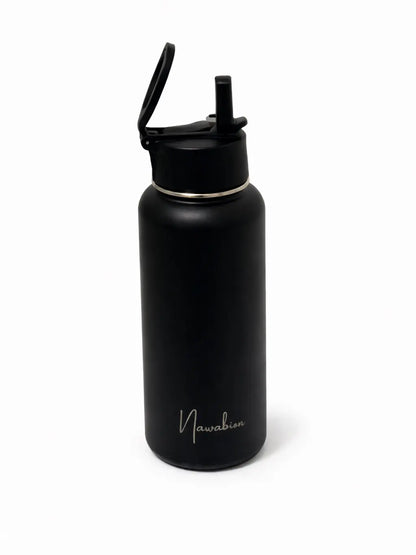 32oz Heat-Insulating Stainless Steel Water Bottle - Portable, Leak-Proof, BPA-Free Double Wall Vacuum Flask with Built-In Phone Holder, Keeps Cold 24H/Hot 12H for Outdoor Enthusiasts, Hiking Sports Water Bottles