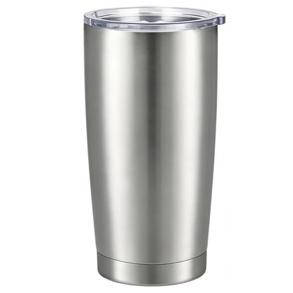 LMMAKE 1PC 20oz Portable Wide Mouth Reusable Thermos Cup, Double-Wall Vacuum Insulated Stainless Steel Flask with Powder-Coated Lid, Kitchenware Drinkware for Hot & Cold Drinks