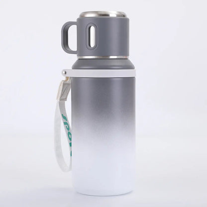 29 oz Stainless Steel Insulated Durable Water Bottle with Carry Strap, Portable Travel Flask for Hot and Cold Drinks, Outdoor Drinkware for Camping, Cycling, Home, and Office, Insulated Water Bottles #GLOBAL PICKS