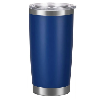 LMMAKE 1PC 20oz Portable Wide Mouth Reusable Thermos Cup, Double-Wall Vacuum Insulated Stainless Steel Flask with Powder-Coated Lid, Kitchenware Drinkware for Hot & Cold Drinks